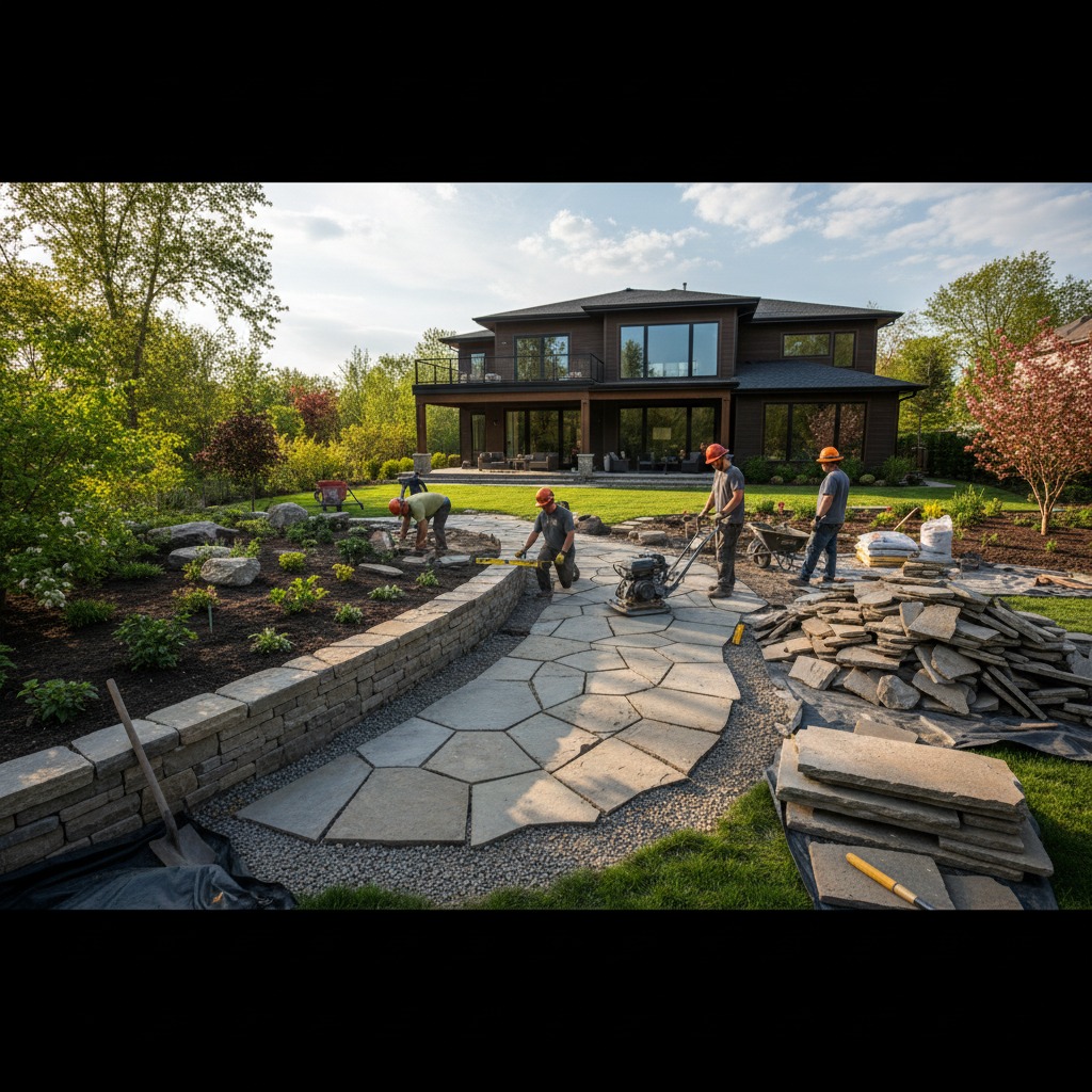 hardscaping installation